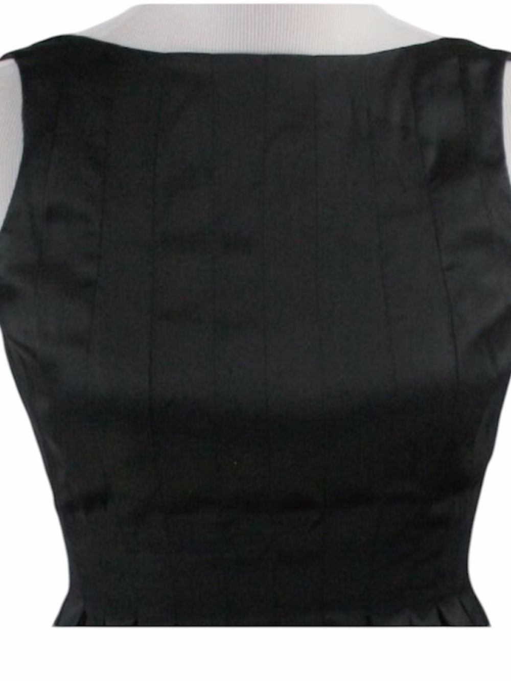 Maggy London Black Sleeveless Pleated Bubble Midi Dress Size 4P - Picture 5 of 9